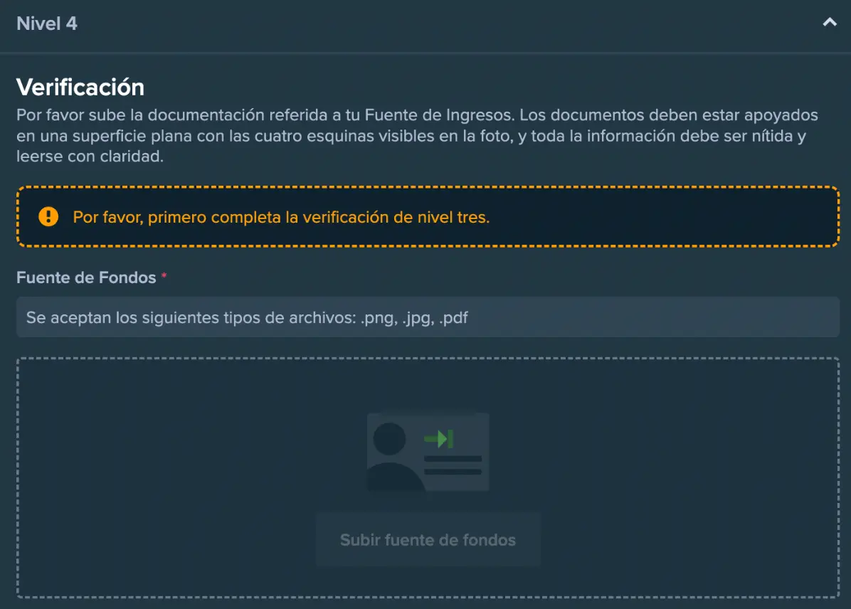 Pasos de verificación Nivel 4
